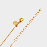 Waterproof 18k gold plated chain necklace with an extender. The necklace features a delicate and shiny gold chain with small interlocking links. The chain has an additional extender attached, allowing for adjustable length options. The extender is made of the same gold material and features a small lobster clasp for easy attachment and removal. This versatile necklace can be worn at different lengths to suit individual preferences.