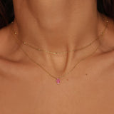 Pink Hamsa Hand Necklace