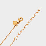 Waterproof 18k gold plated chain necklace with an extender. The necklace features a delicate and shiny gold chain with small interlocking links. The chain has an additional extender attached, allowing for adjustable length options. The extender is made of the same gold material and features a small lobster clasp for easy attachment and removal. This versatile necklace can be worn at different lengths to suit individual preferences.