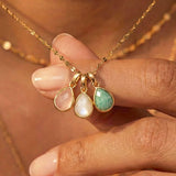 Amazonite Balance Necklace – Dainty Mirror Chain