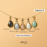 Amazonite Balance Necklace – Dainty Mirror Chain