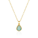 Amazonite Balance Necklace - Fine Chain
