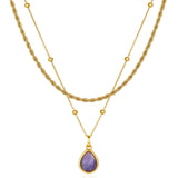 Amethyst Layered Set — Beaded Chain