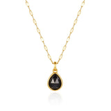 Black Obsidian Protection Necklace - Fine Chain