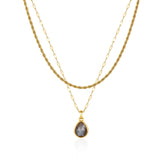 Labradorite Layered Set — Fine Chain