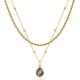 Labradorite Layered Set — Beaded Chain