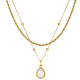 Moonstone Layered Set — Beaded Chain