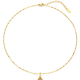 Rose Quartz Love Necklace – Dainty Mirror Chain